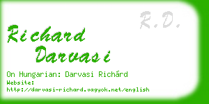 richard darvasi business card